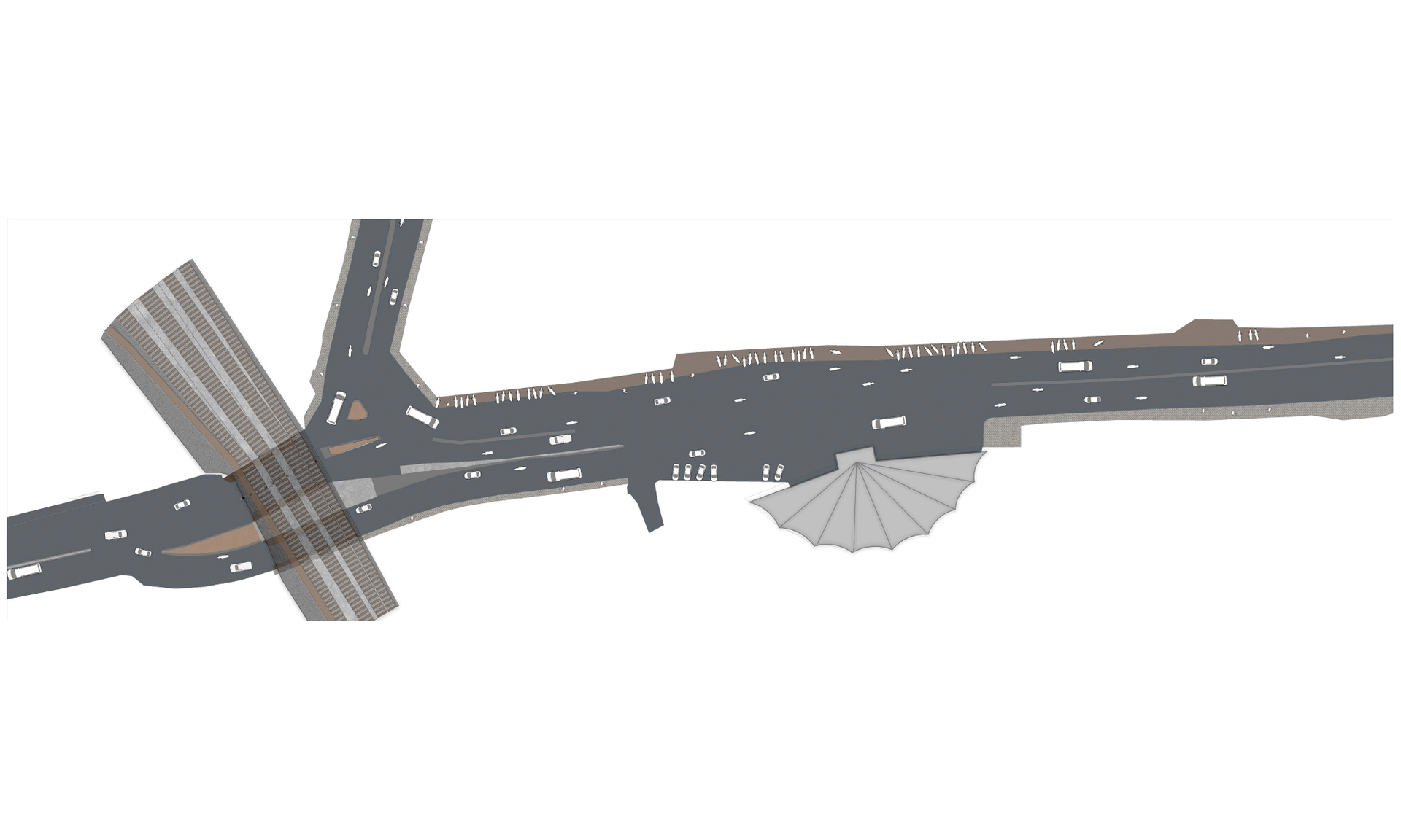 Animated GIF showing the transformation of Lanka Corner Junction