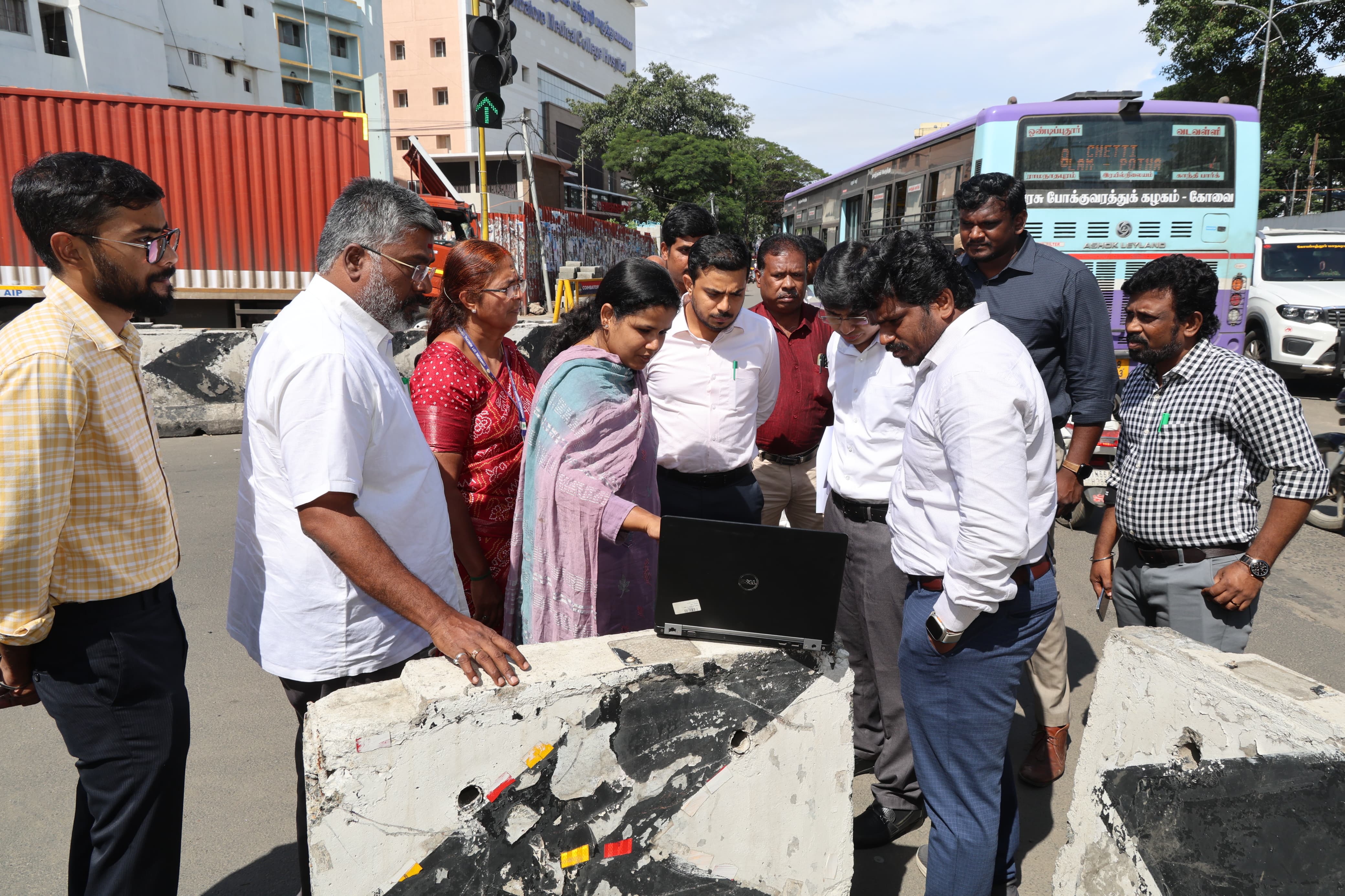 Officials observing the tactical trial implementation
